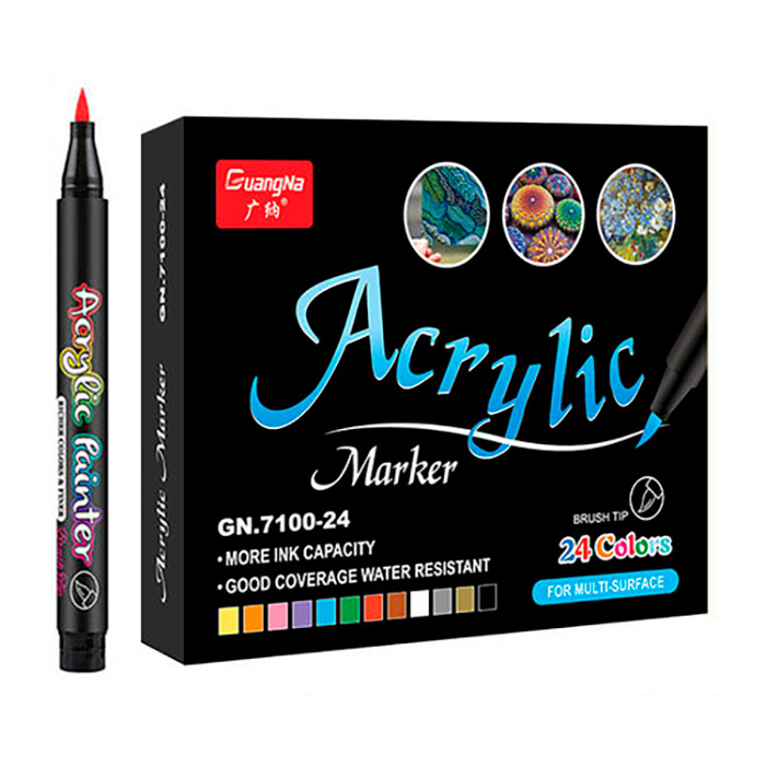 AcrylicMarkers, akrylové fixky (24 ks) - Image 1