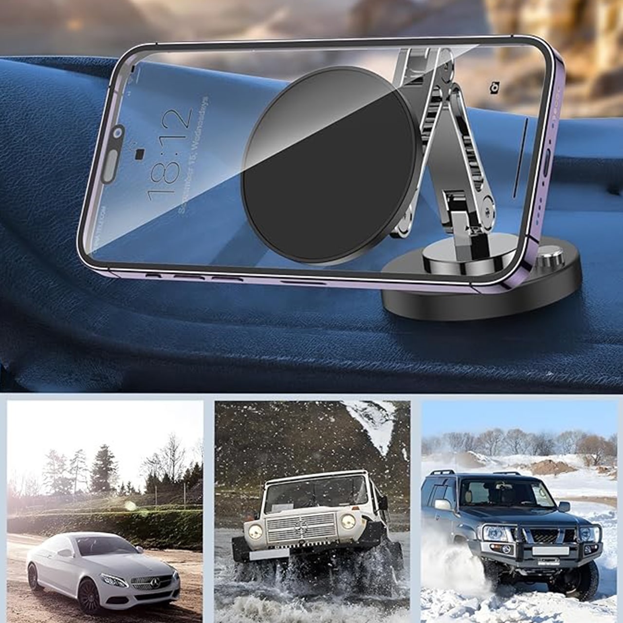 Používajte telefón bezpečne počas jazdy (navigácia, počúvanie hudby atď.)!