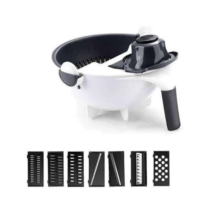BowlCutter, multifunkčný krájač s pridaným cedidlom a ručným škrabkou - Image 1