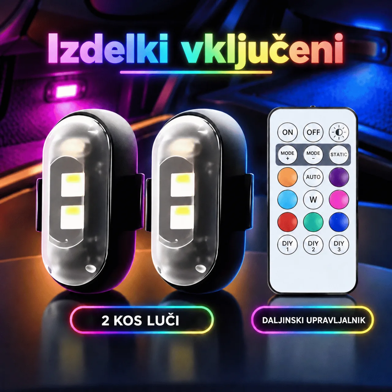Ambientné LED osvetlenie do auta, CarAmbient - Image 2