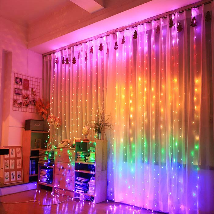 ColorfulCurtain, svetelný záves s 300 farebnými LED svetlami - Image 2