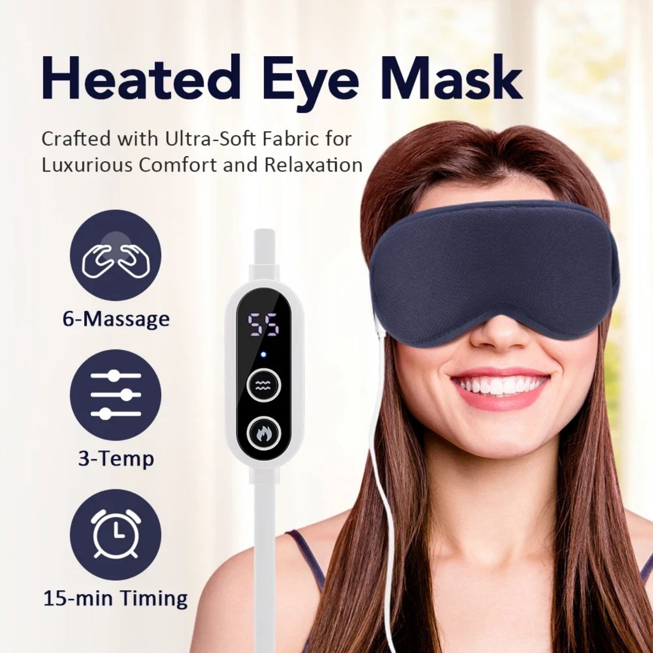 EyeMask, vyhrievaná masážna maska na oči - Image 2