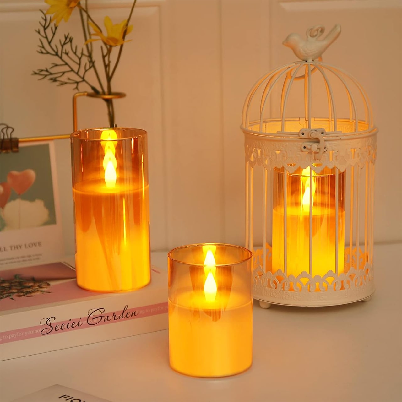 FlickCandles, súprava elegantných dekoratívnych sviečok (3 kusy) - Image 1