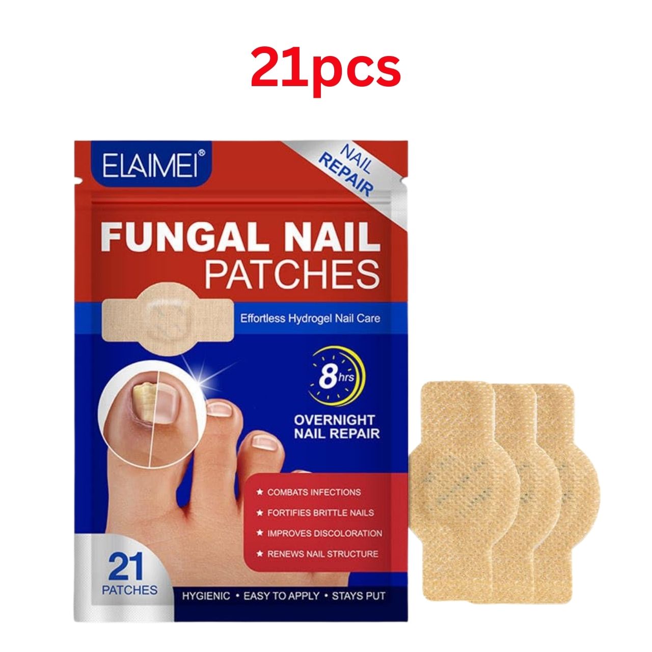 FungalPatches, náplasti na kozmetickú starostlivosť o nechty (21 ks) - Image 1