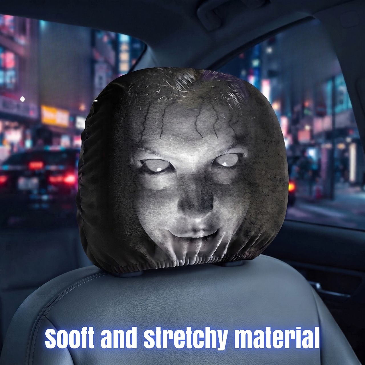 Strašidelný poťah na opierku hlavy do auta (1+1 ZDARMA), GhostFace - Image 7