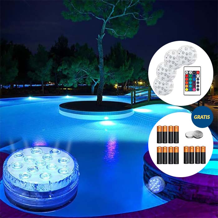 GlowBundle, 4 vodotesné LED svetlá + sada batérií - Image 8