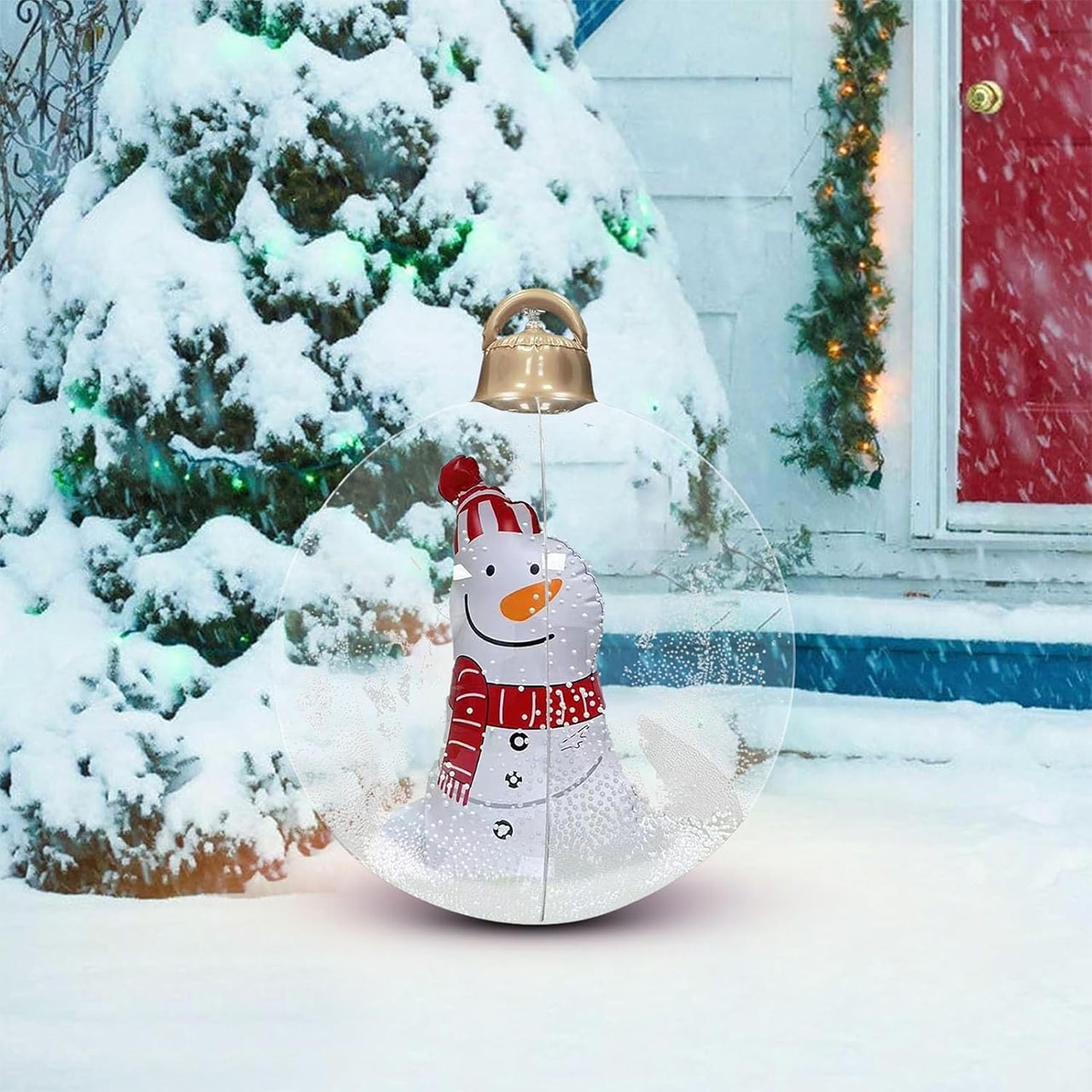 GlowySnowy, vianočná guľa s motívom snehuliaka a svetlom - Image 2
