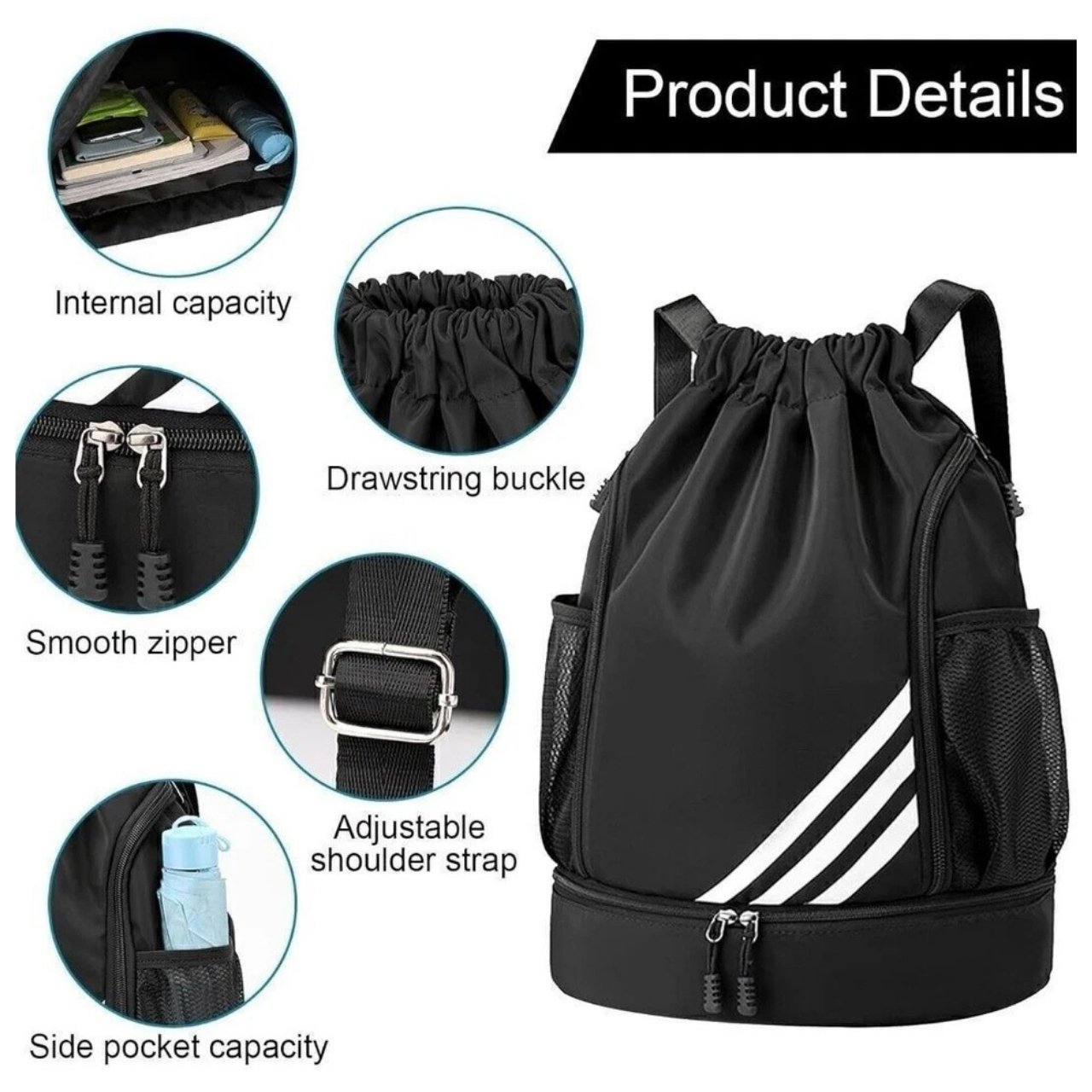 GymPack, športový batoh s viacerými priehradkami - Image 4