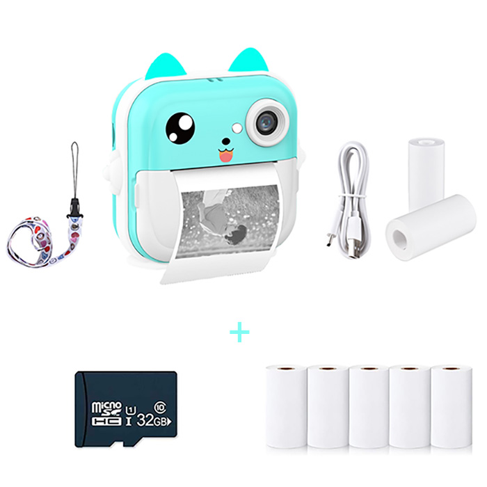 JumboPrintBundle – fotoaparát s tlačou + 7 roliek papiera a Micro SD karta - Image 1
