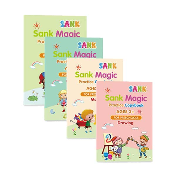 KidBook – 4 pracovné zošity s čarovným miznúcim perom - Image 1