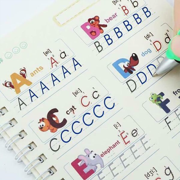 KidBook – 4 pracovné zošity s čarovným miznúcim perom - Image 2