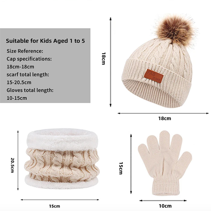 KnittSet, teplá zimná detská sada - Image 2