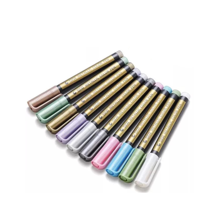 MetallicColorPen, 10-dielna sada fixiek na tvorenie - Image 1