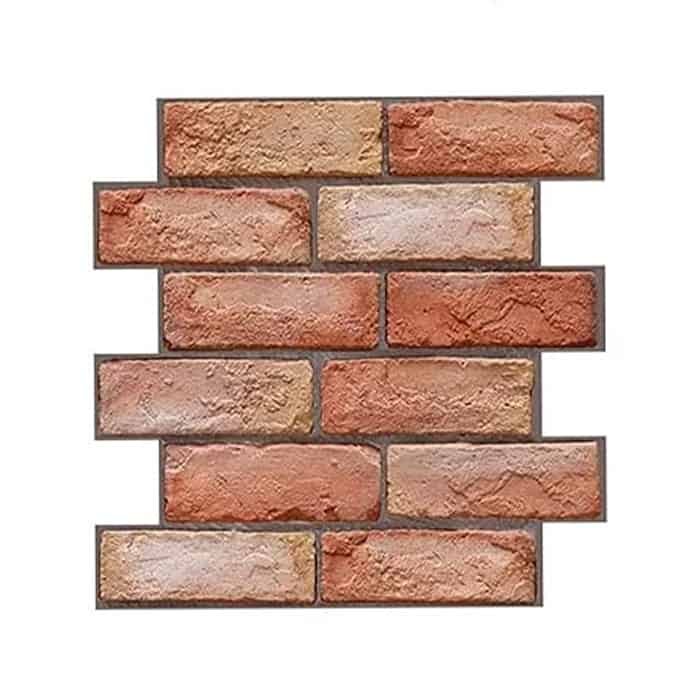 NewYorkWall, trojrozmerné samolepky na stenu s efektom oranžových tehál (10 ks) - Image 1