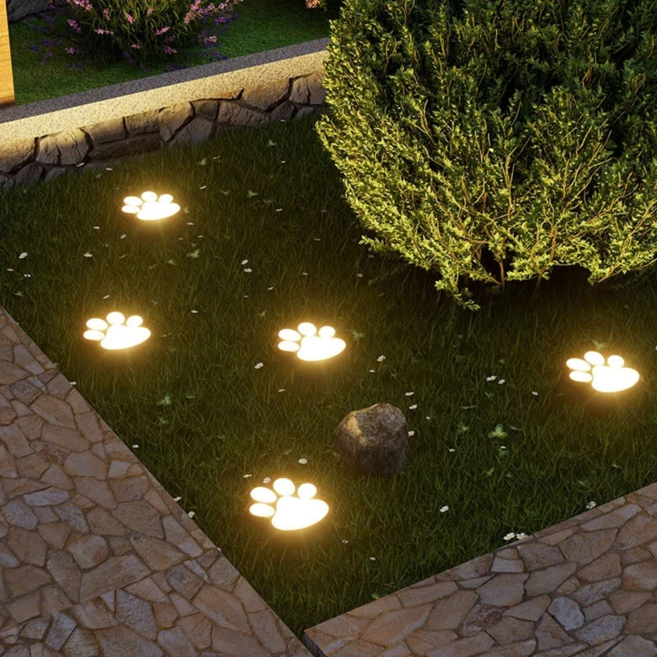 Solárne LED svietidlá v tvare labiek, Paws - Image 9