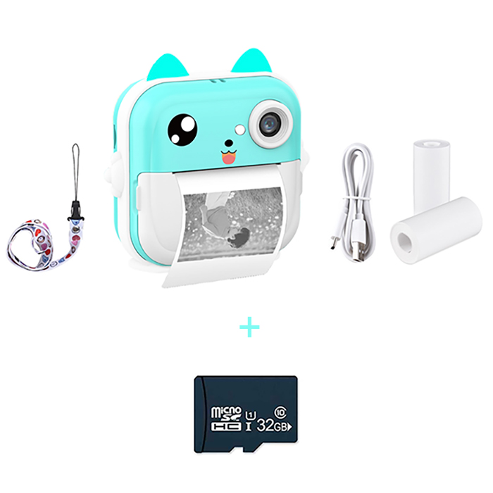 PrintBundle – fotoaparát s tlačou + 2 rolky papiera a Micro SD karta - Image 1