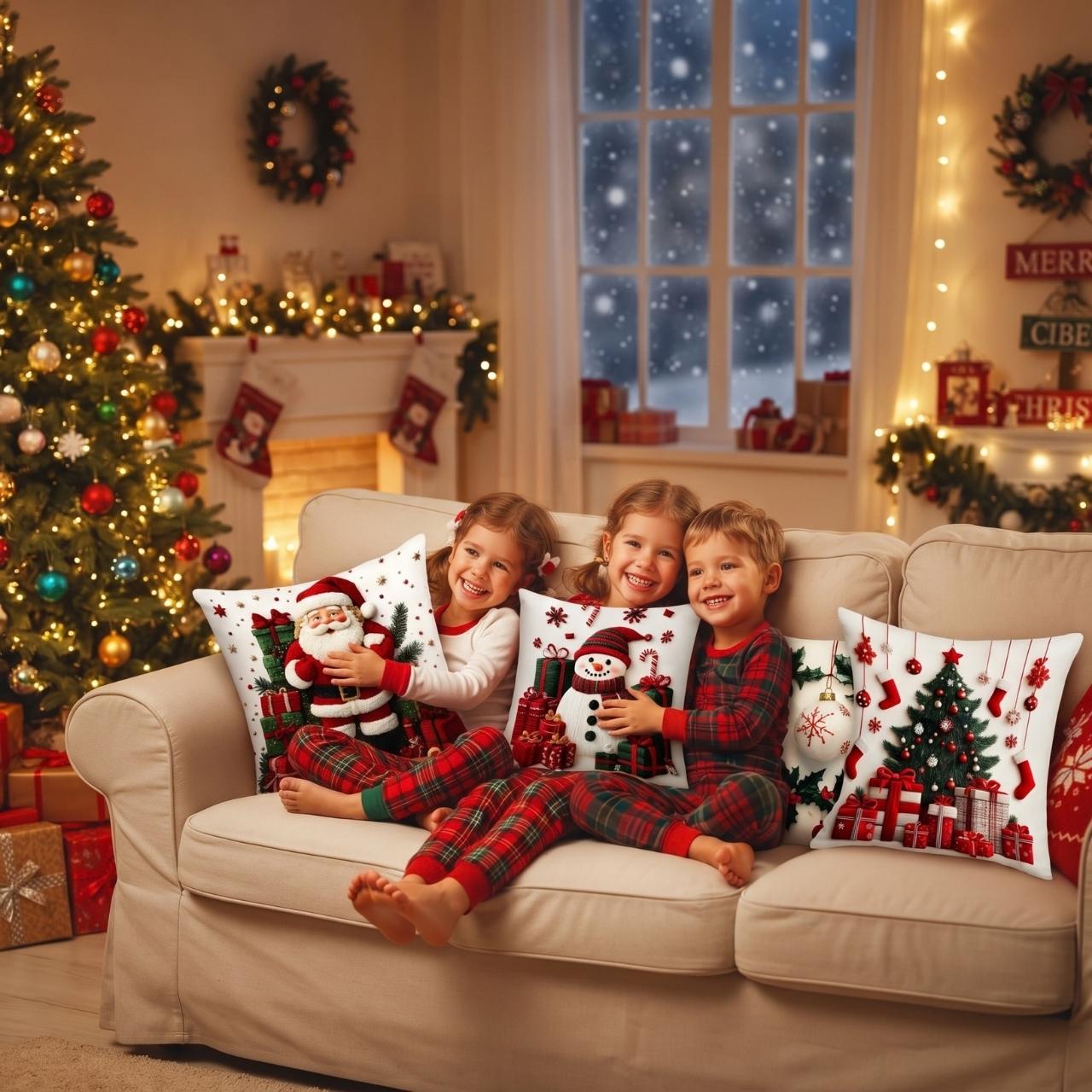 Vianočné obliečky na vankúše (4 kusy), RedXmass - Image 2