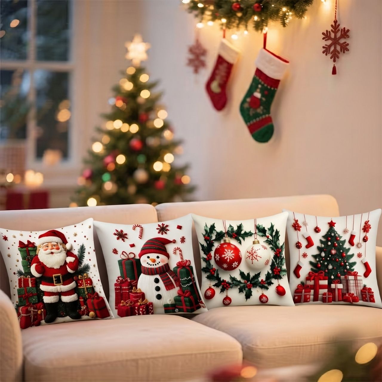 Vianočné obliečky na vankúše (4 kusy), RedXmass - Image 10