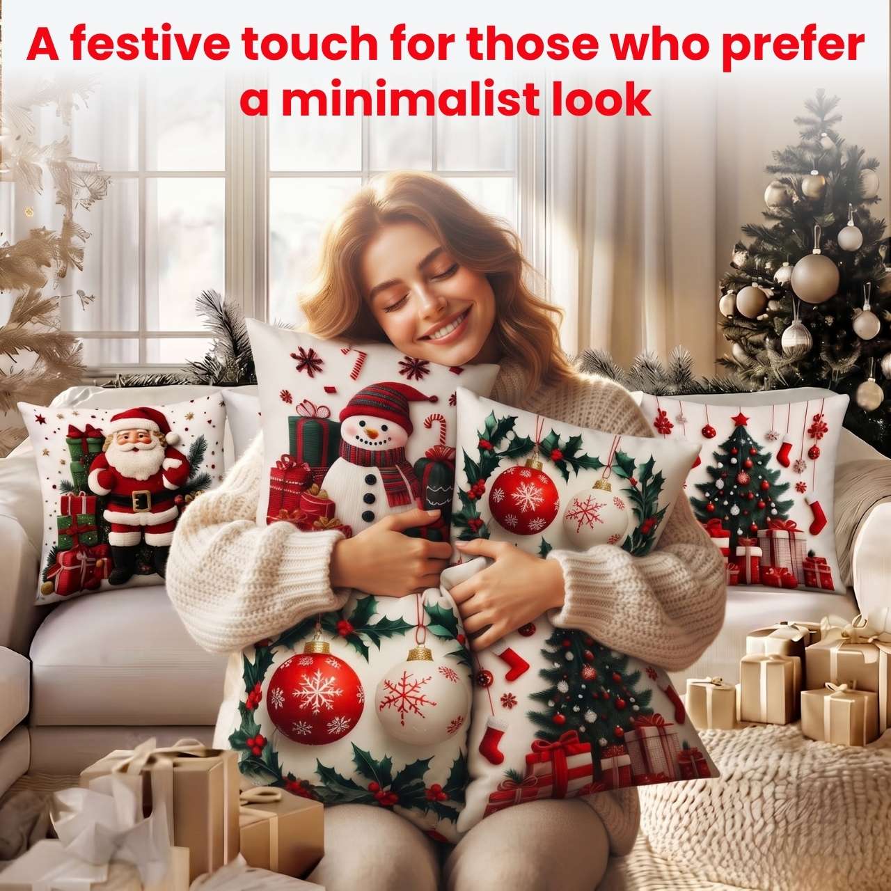 Vianočné obliečky na vankúše (4 kusy), RedXmass - Image 7
