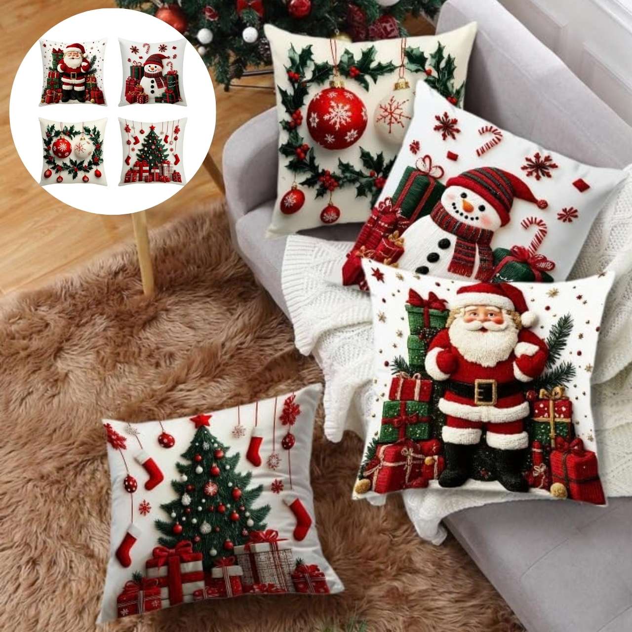 Vianočné obliečky na vankúše (4 kusy), RedXmass - Image 9