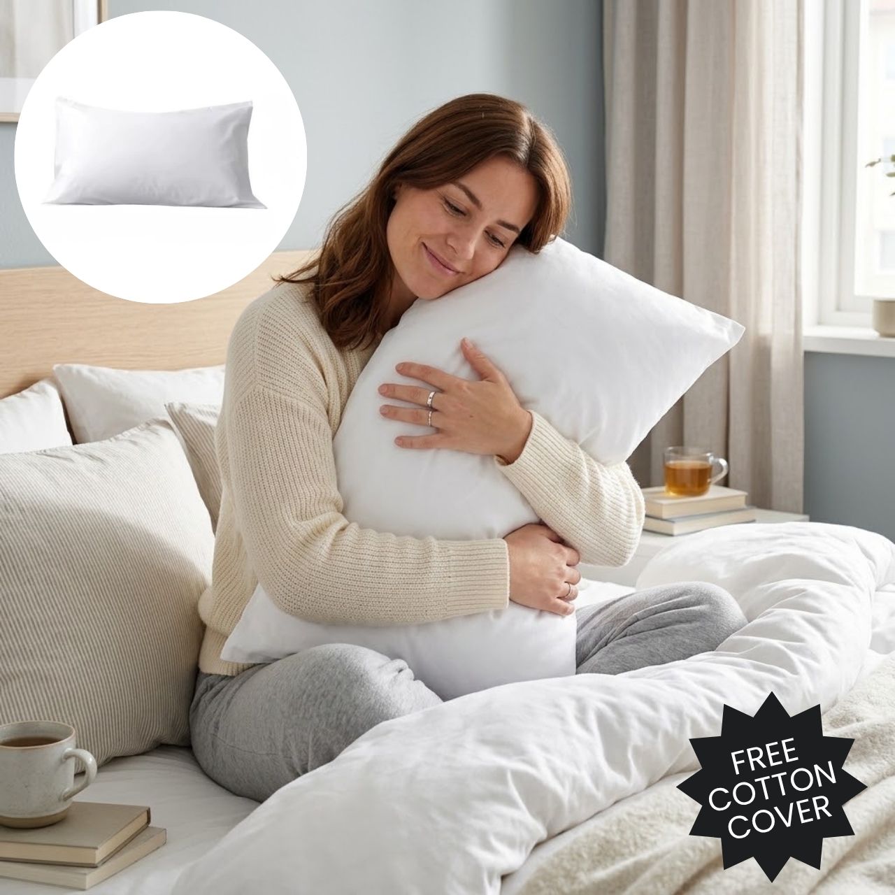 Ergonomický vankúš + zdarma bavlnený poťah, SetComfy - Image 3
