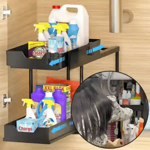 Shelfy, dvojúrovňová polica na organizáciu - Image 1