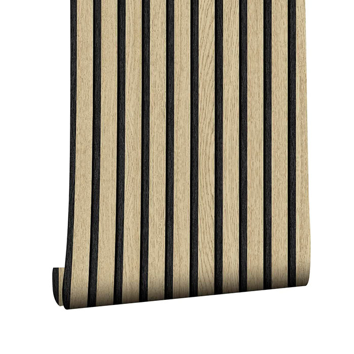 SlatWall, samolepiaca nálepka so vzhľadom prírodného dreva (300 x 45 cm) - Image 1
