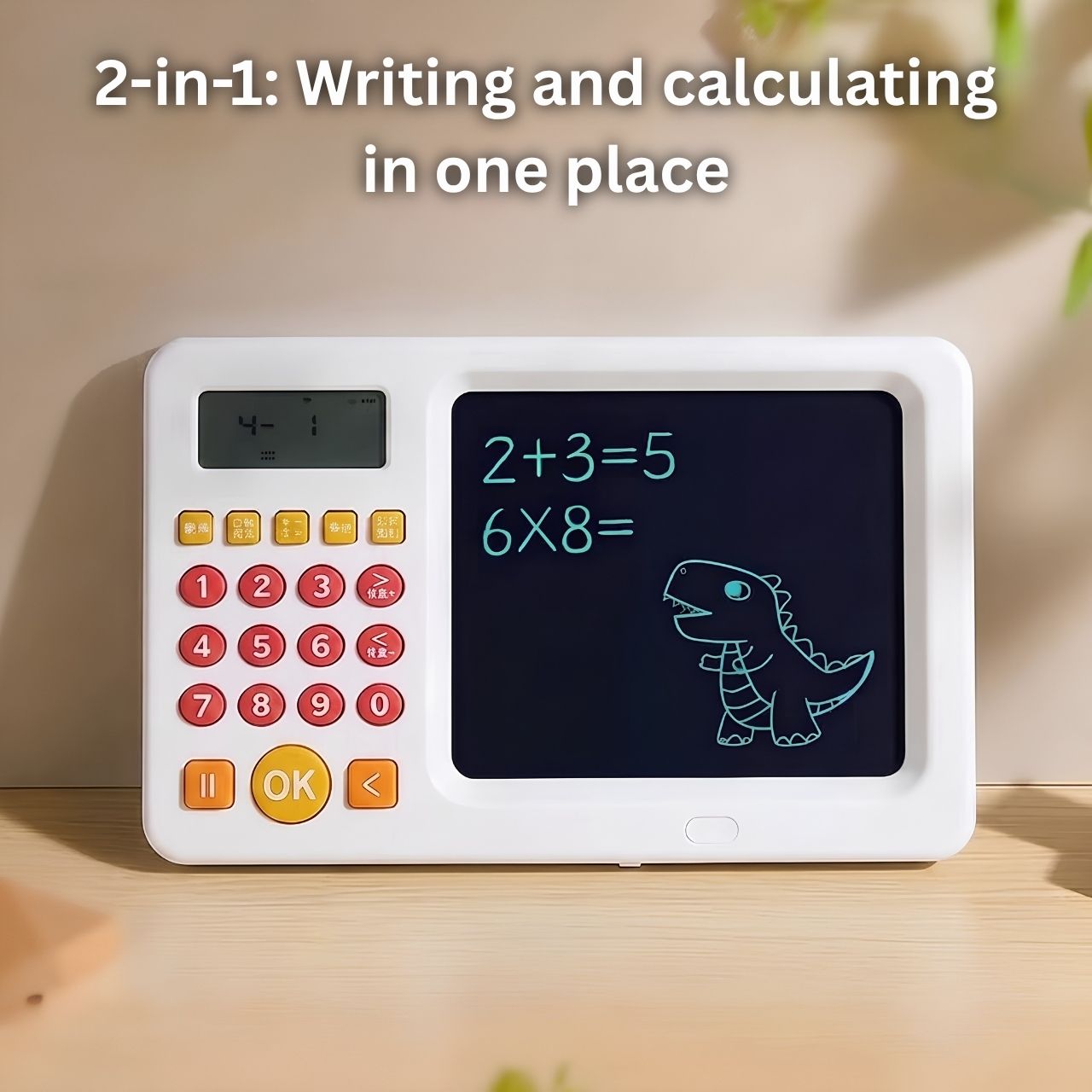 Vzdelávací tablet 2 v 1 s kalkulačkou pre deti, TrainMath - Image 4