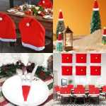 HatBundle, podložka pod tanier v tvare Santa klobúka (20 kusov) a slávnostný poťah na stoličku (4 kusy)
